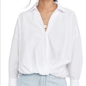 Poplin Twist Front Shirt - Stateside